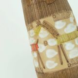 Italian mid century vase fratelli fanciullacci horse sgraffito decor rare glaze variation