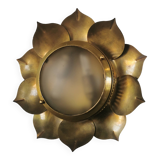 Brass flower ceiling or wall light