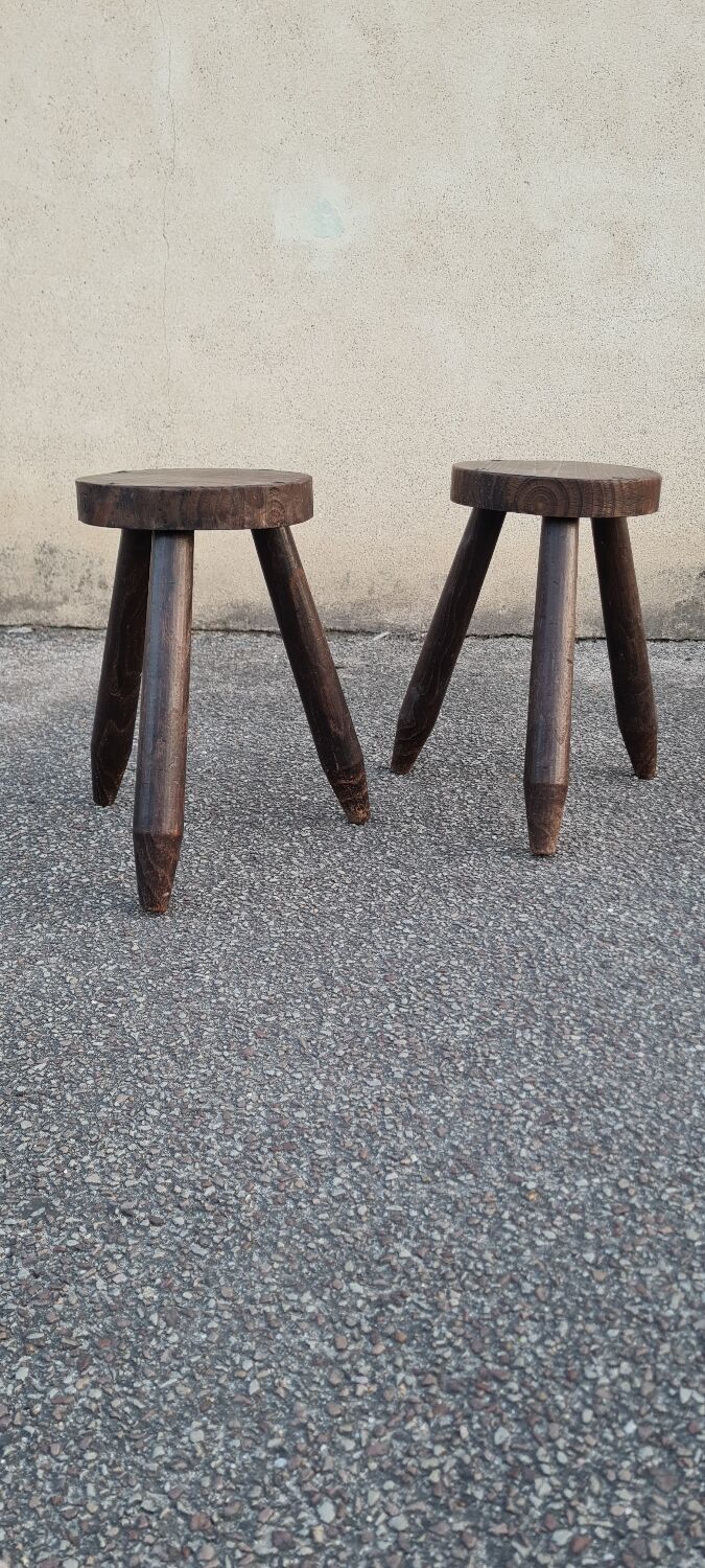 Pair of tripod stools