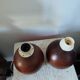 2 wooden lamp bases