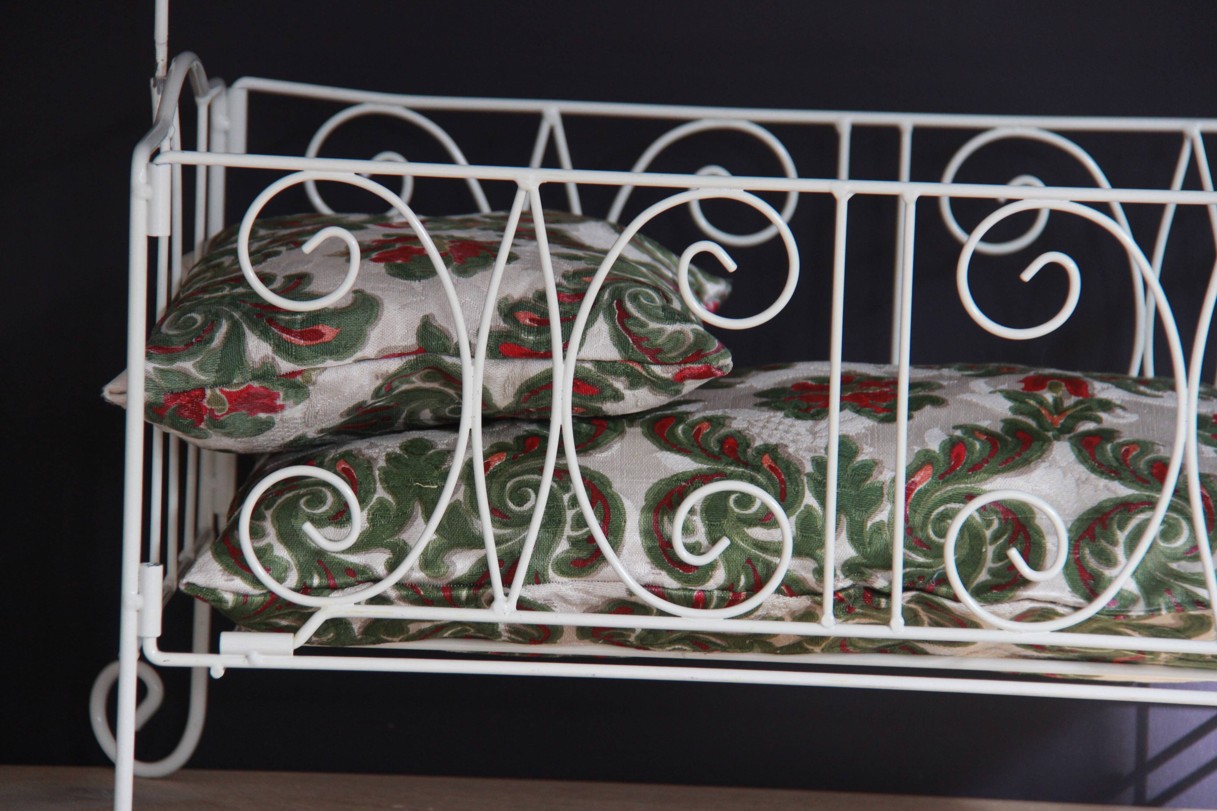 Wrought iron doll bed