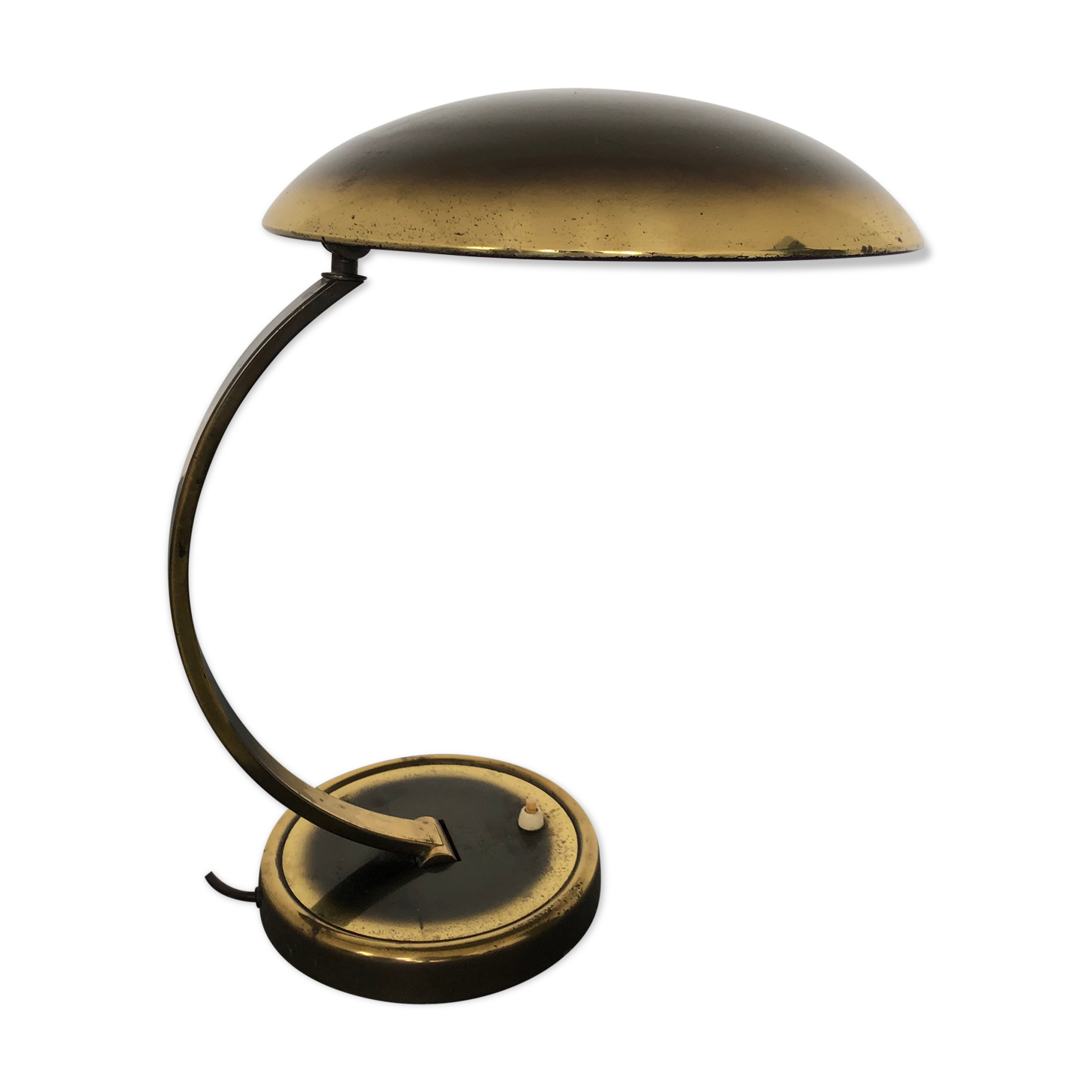 Brass bauhaus desk lamp 6751 by christian dell for kaiser leuchten, 1930s