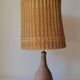 Ceramic and rattan lamp