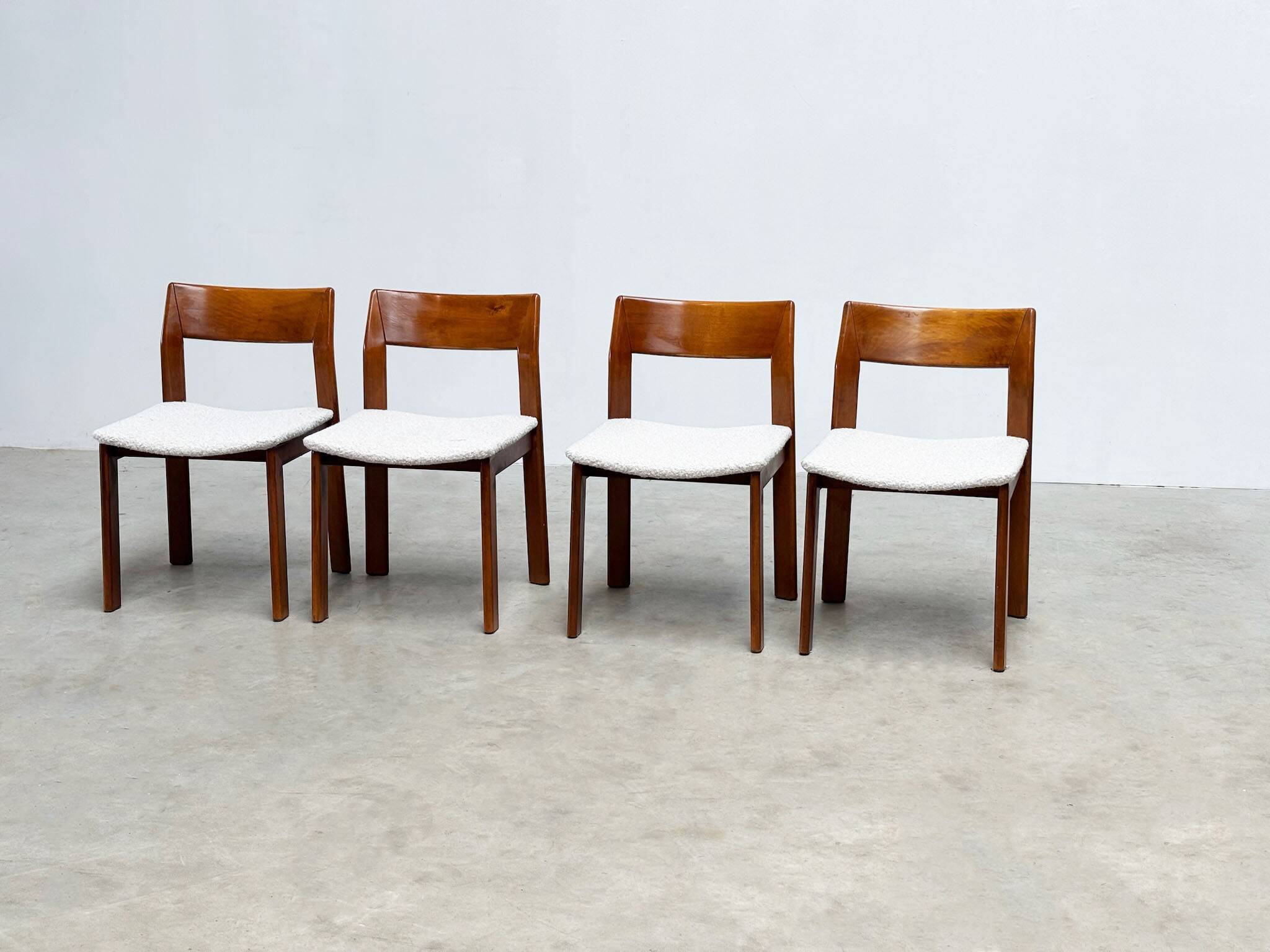 1970's sculptural Italian dining chairs