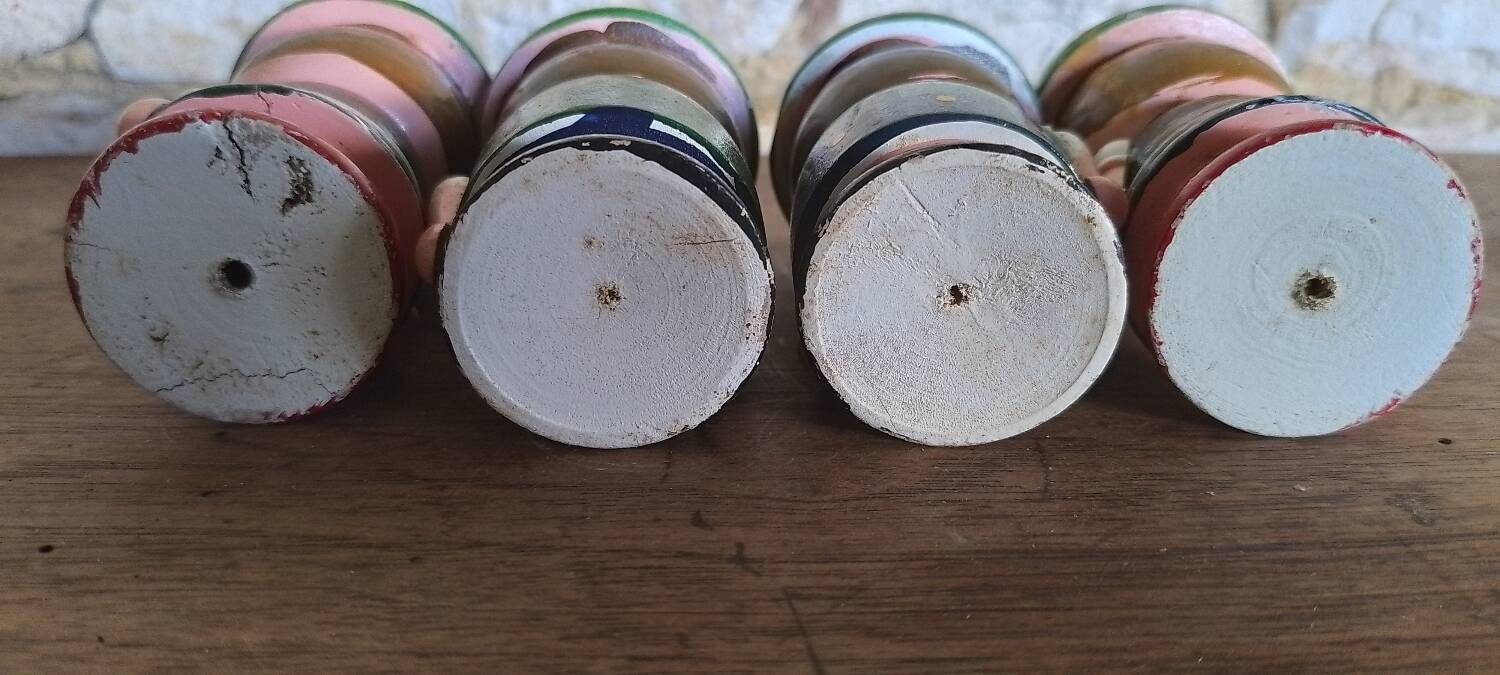 Vintage wooden egg cups