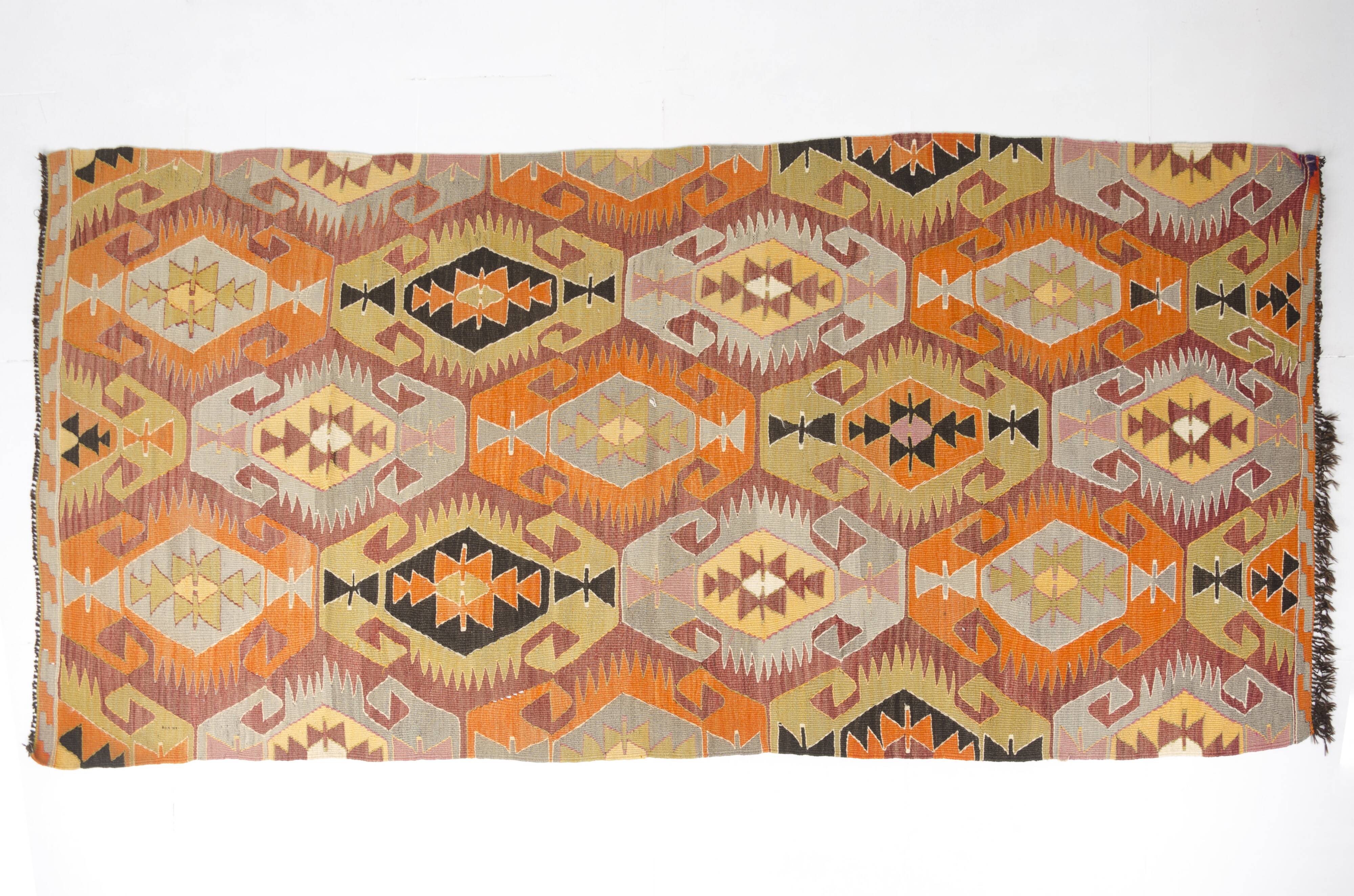 Vintage Anatolian Wool Kilim Rug sku132