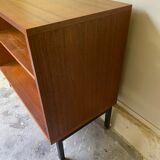 Sober vintage box furniture on adjustable metal feet