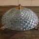 Glass and brass ceiling light
