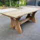 Table de ferme monastère rénovée en bois massif XVIII ème 200cm