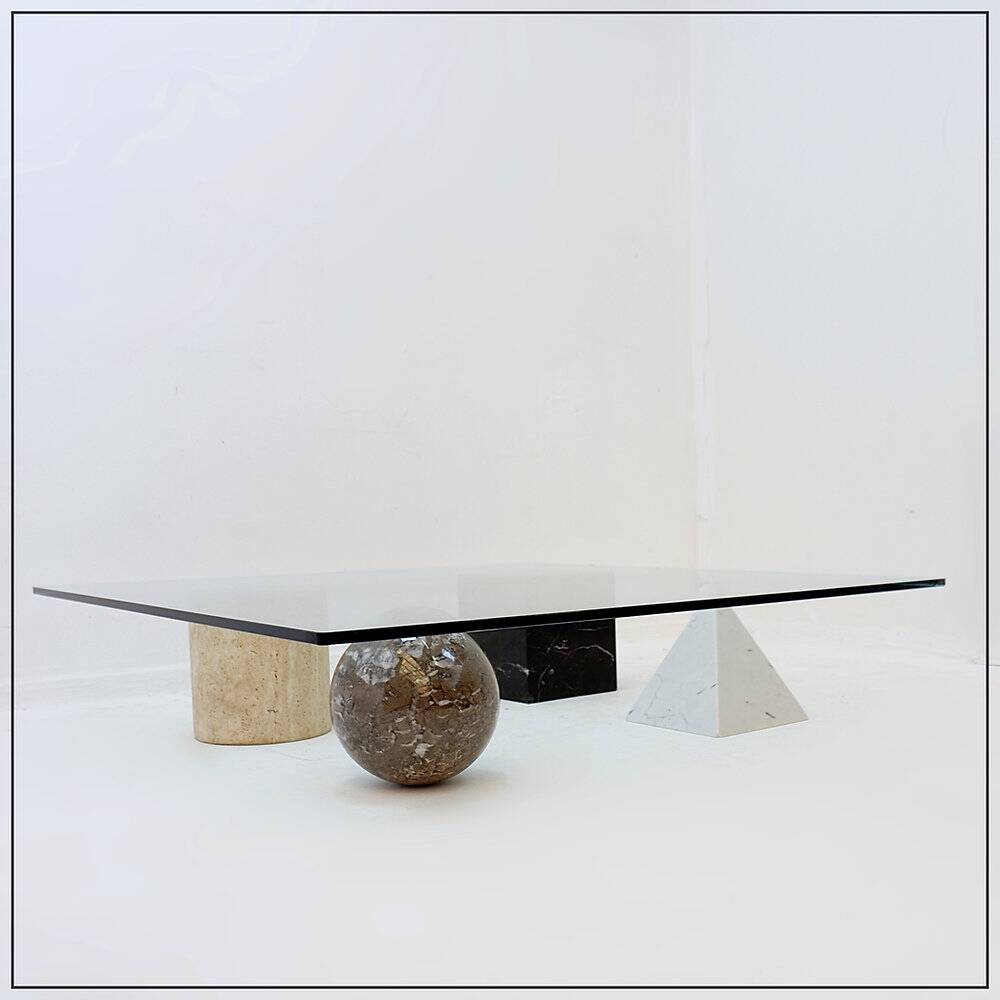 Coffee table "Metafora" by Lella and Massimo Vignelli for Casigliani, 1979