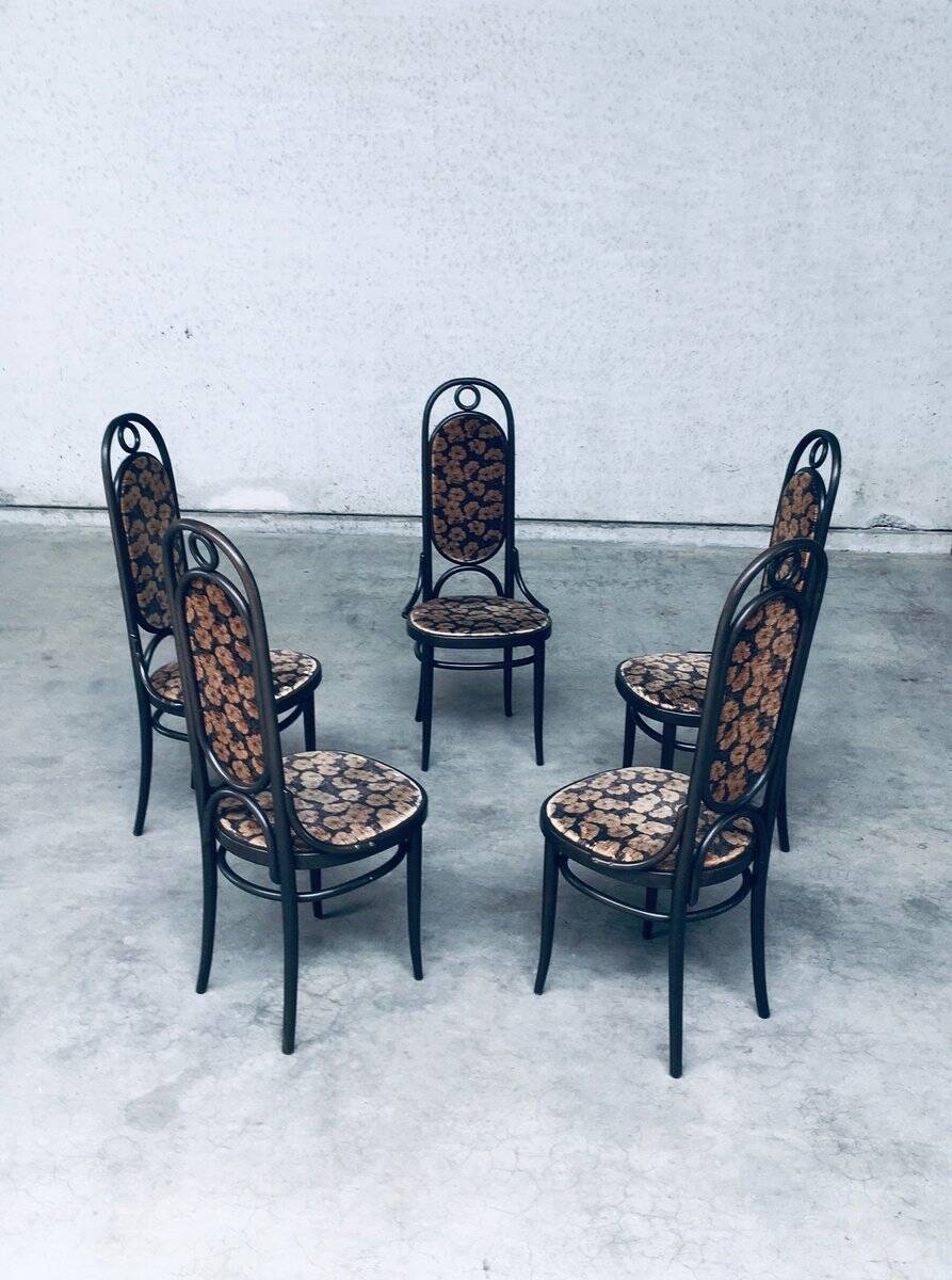 Model 207R Long John Dining Chairs from Thonet, 1979, Set of 5