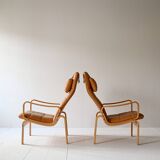 Vintage armchairs with cushions