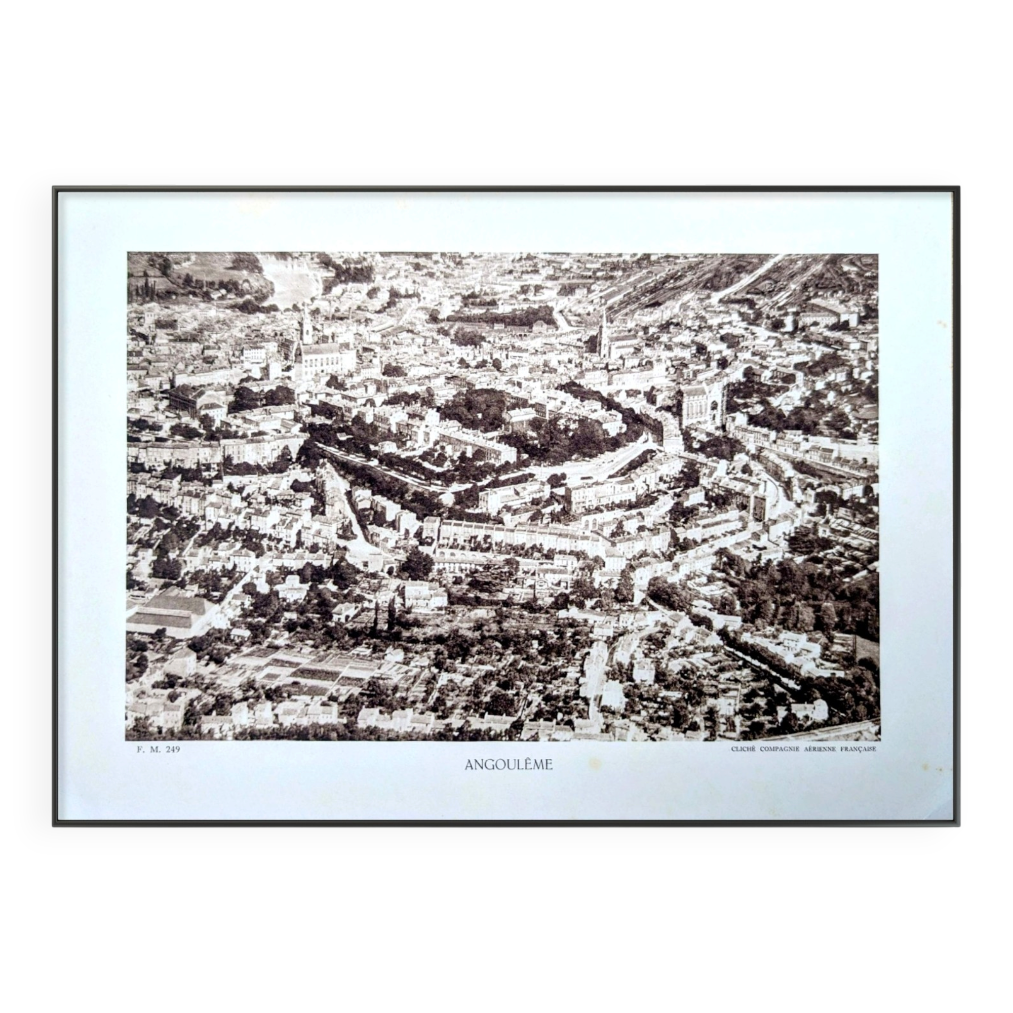 Angoulême, Charente, photo print from 1942.