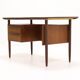 Mid century teak 'Cow Horn' Writing Desk by Tijsseling for Hulmefa 1960s