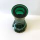 Unusual Large Vase/Candle Holder, Thick Glass, Fir Green, Decorative Carafe/Pitcher