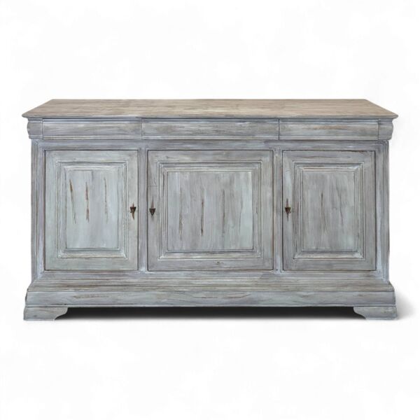 Buffet de style Louis Phillippe patiné réchampie