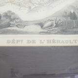 Engraving "Map of the Hérault"