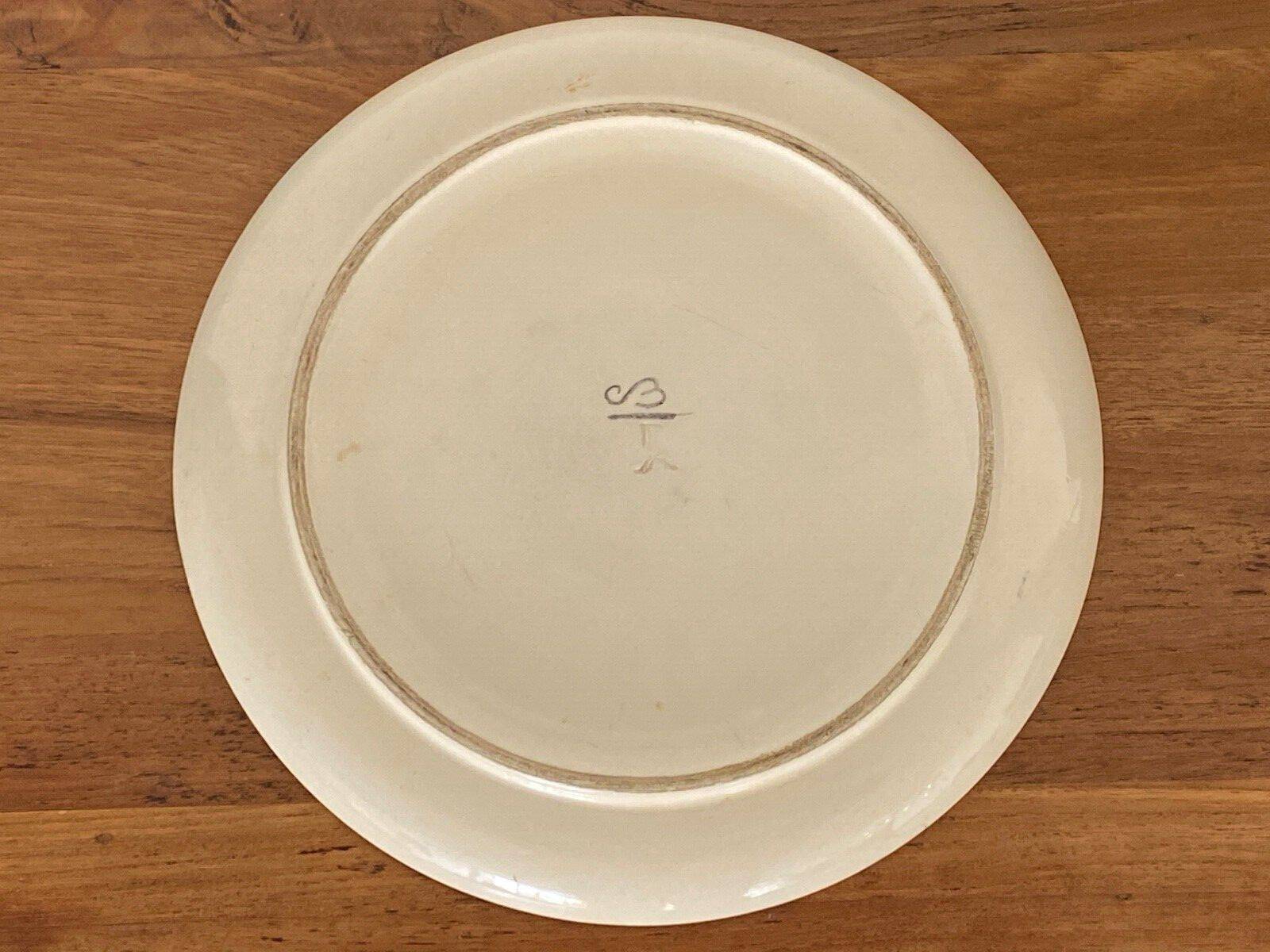 Iznik dish mid-20th century monogram floral decoration