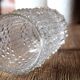 Vintage Clear Pressed Glass Vase: CandleWax Design, Czech Republic, 1972