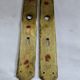 Pair of Louis XVI style beaded bronze door handles
