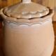 Small terracotta pot with Fruit motif