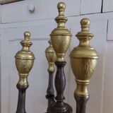 Cast iron chimney servant and brass