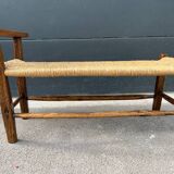Straw bench from the 50s/60s