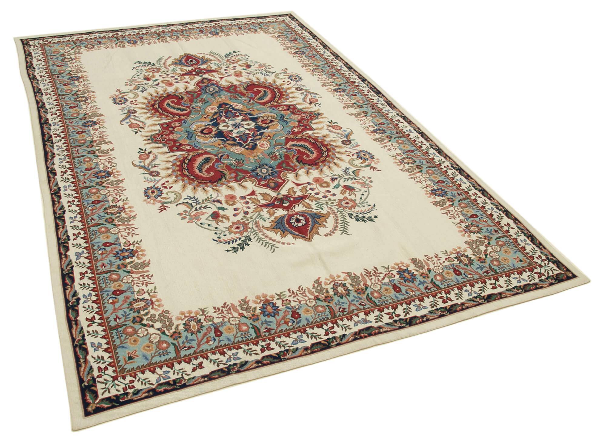 Handmade Vintage Flatweave Needlepoint Kilim 167 cm x 260 cm