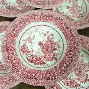 Set of 6 vintage English deep plates – Jardinière model