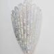 Vintage Murano Glass Shell Wall Lamp - Transparent Iridescent Glass, 1970s Italy