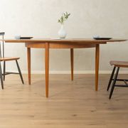 Round butterfly dining table by Lübke, 1960s, teak