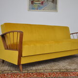 Yellow sleeper sofa 1960s