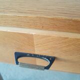 Vintage wooden compass foot bedside table