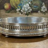 Silver-plated metal table planter from the 1930s