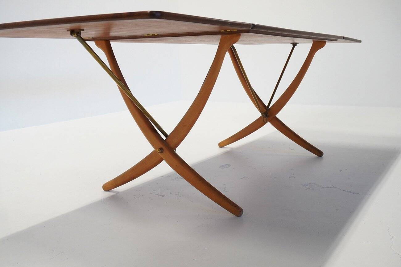 Model 304 Sabre Dining Table by Hans J. Wegner for Andreas Tuck, Denmark, 1950s