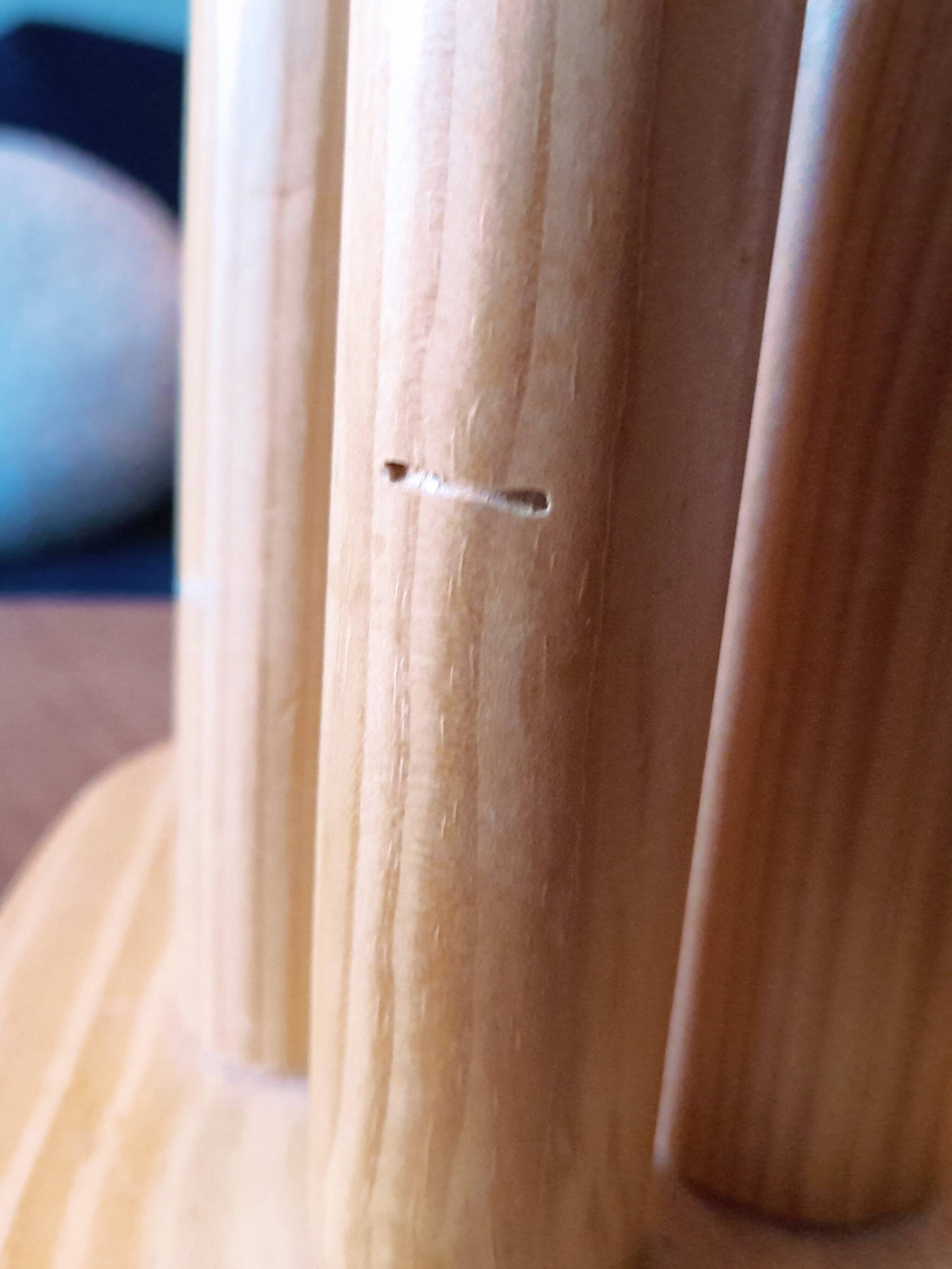 Vintage Swedish pine electric candelabra, 70s/80s