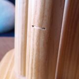 Vintage Swedish pine electric candelabra, 70s/80s