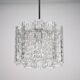Mid-Century pendant in Murano glass elements and chrome. Italy 1960s