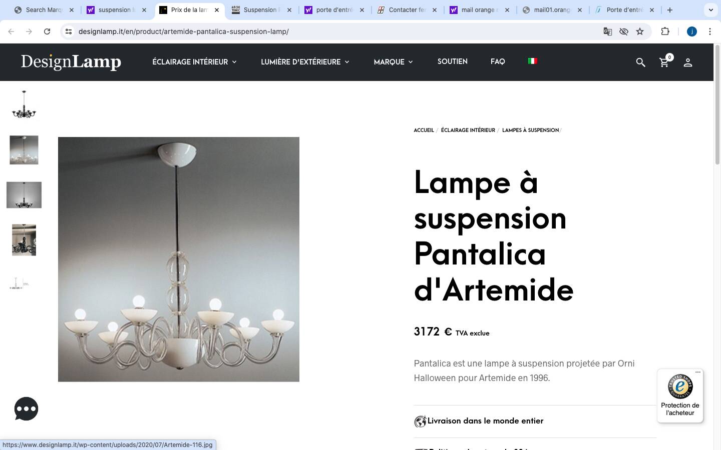 ARTEMIDE PANTELICA SUSPENSION