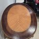 Folding tea table in marquetry wood - removable top