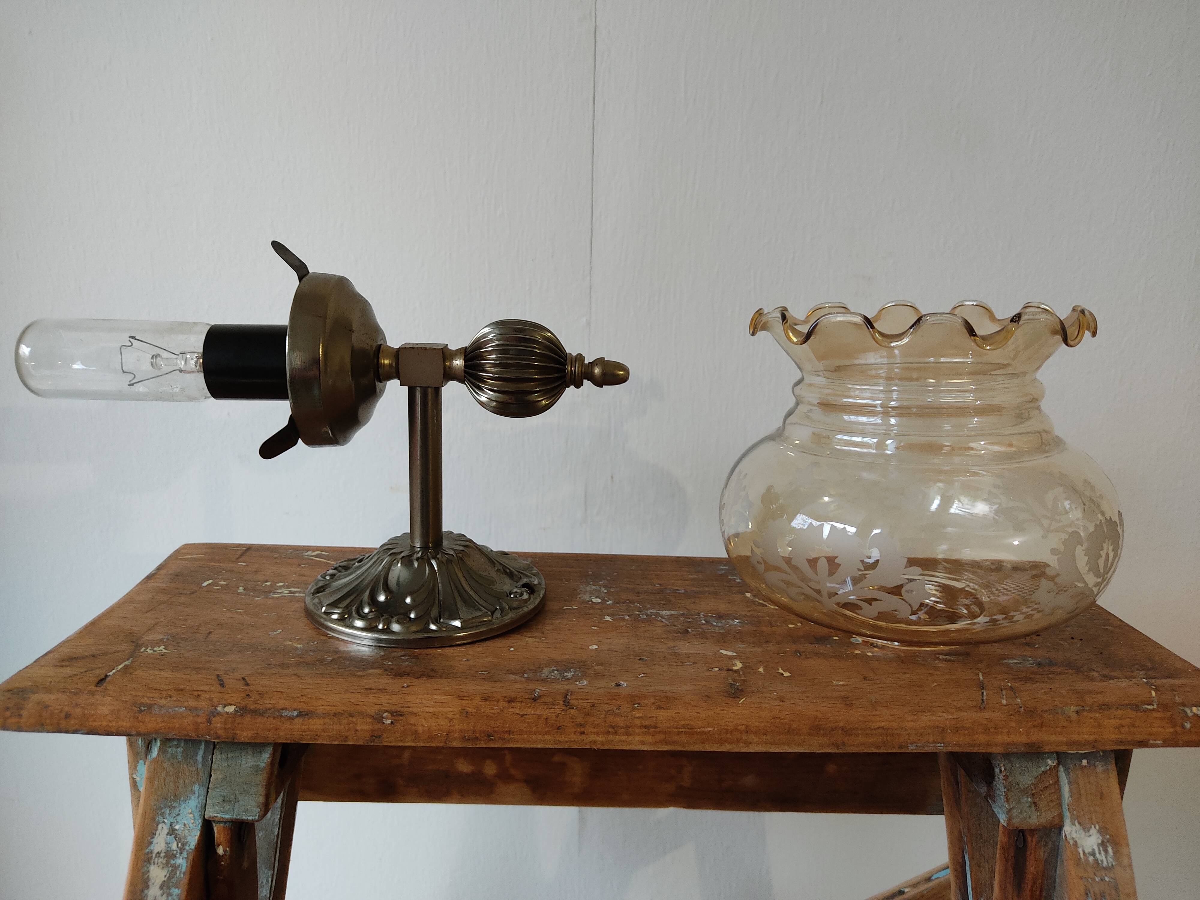 Vintage glass wall lamp