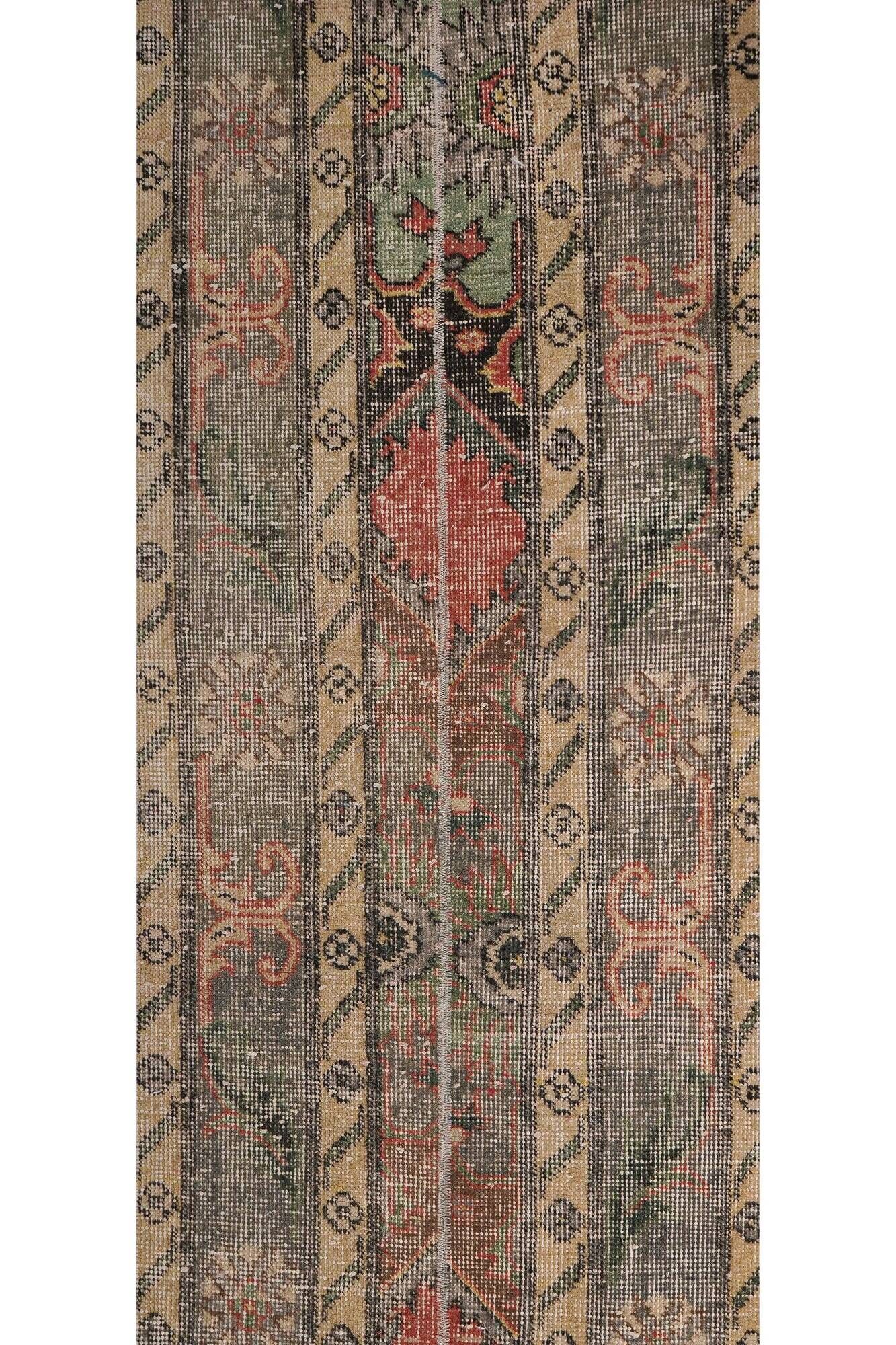 Vintage Turkish hallway rug 52x712 cm