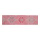 1970s Vintage Turkish Handmade Wool & Cotton Pink Runner Rug 83x307