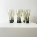 Smoked glass tube glasses