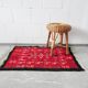 Tapis en laine tissé à la main avec motif d'alpaga de lama 64x102cm