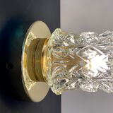 Vintage globe ceiling lamp molded glass