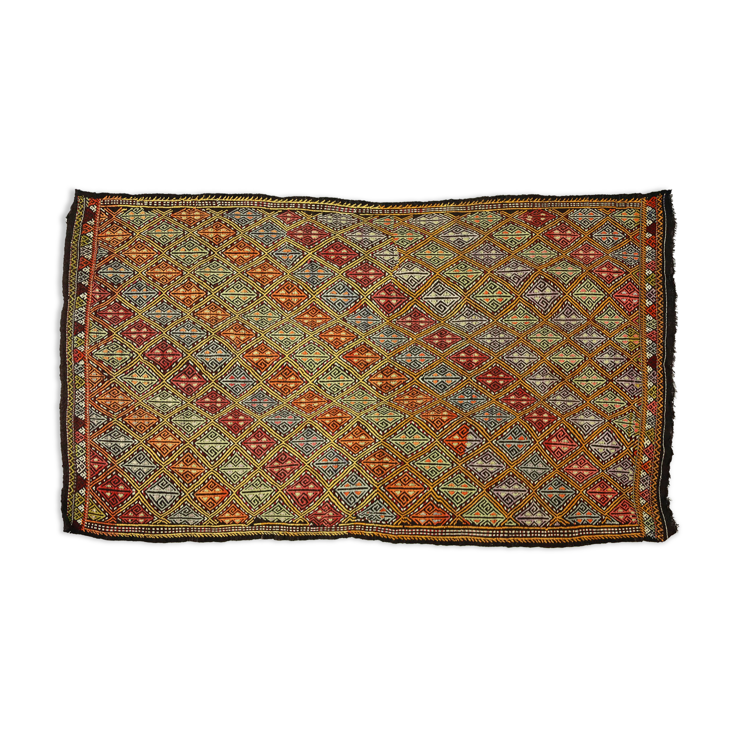 Anatolian handmade kilim rug 276 cm x 157 cm