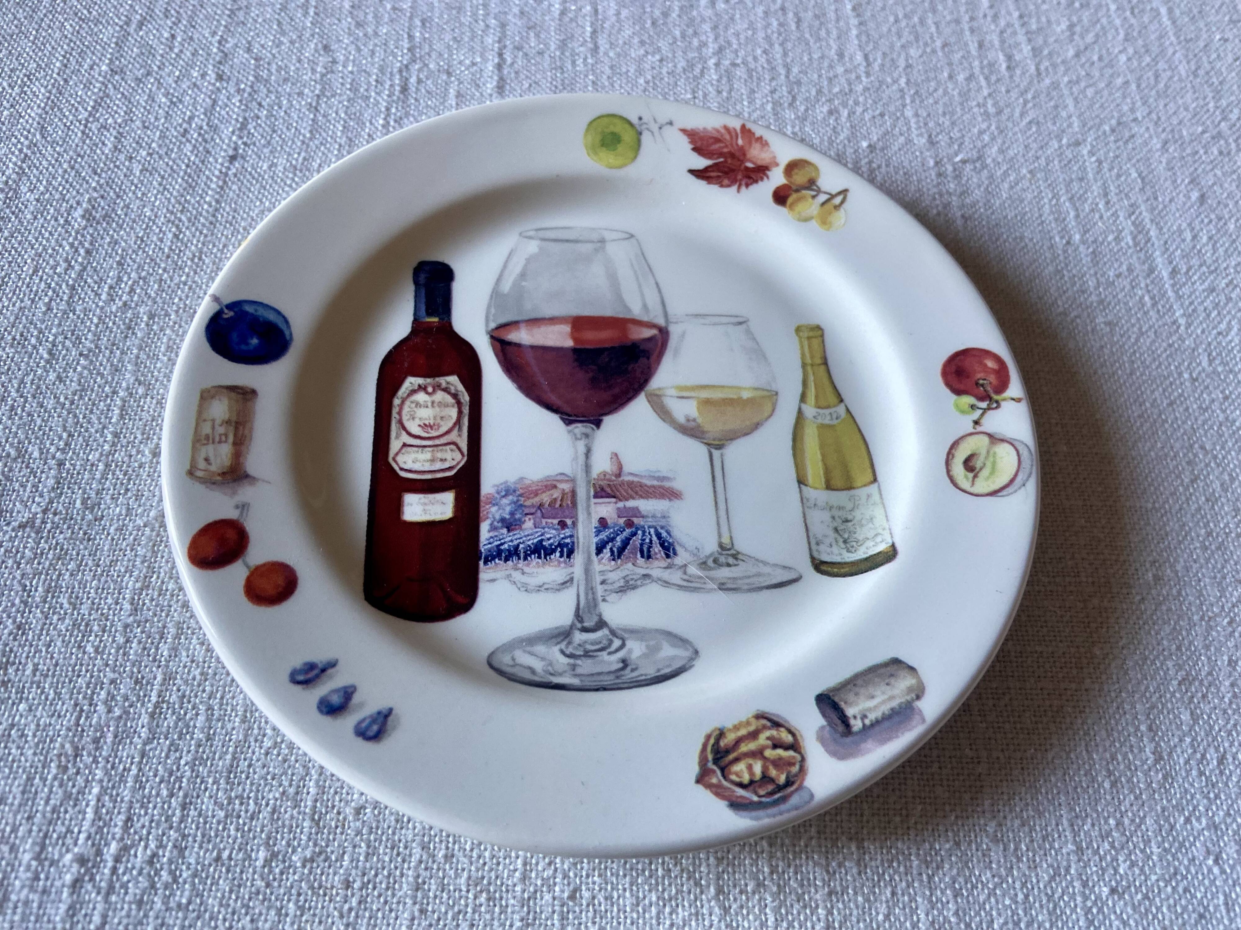 4 bread plates in Gien earthenware "Bouquet"