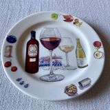 4 bread plates in Gien earthenware "Bouquet"