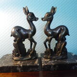 Book greenhouse in marble and bronze patinated regulator - Art Deco - 1920/40